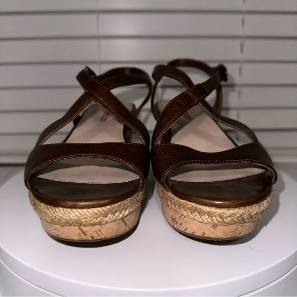 Prada Brown Leather Platform Wedges Size 8 (38) Great Condition 2 3/4” Heel. - Picture 4 of 11